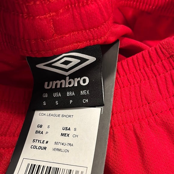 Red Umbro Soccer Shorts - Picture 3 of 3